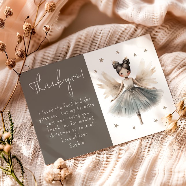 Kids Sweet Ballerina Thank You Card (Creator Uploaded)