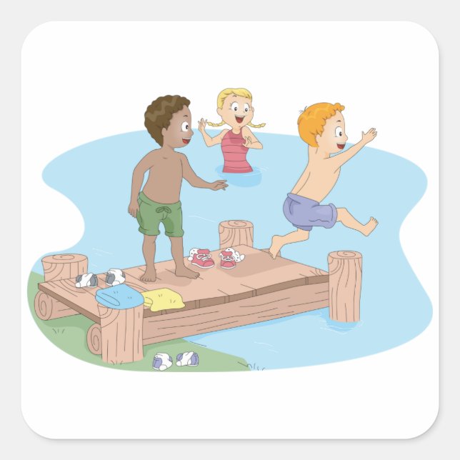 Kids Swimming Stickers (Front)