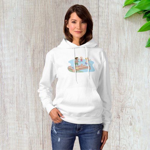 Kids Swimming Womens Hoodie