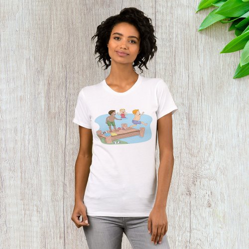 Kids Swimming Womens T_Shirt