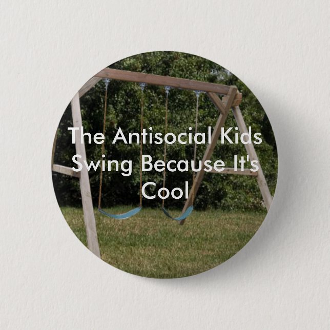 Kids Swing Pinback Button (Front)
