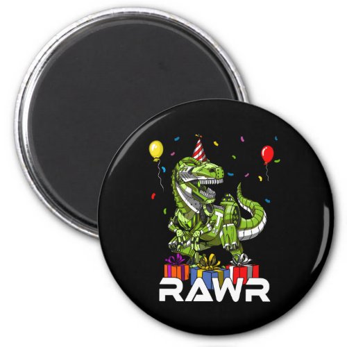 Kids T_Rex Dinosaur Robot Rawr Birthday Boy Party Magnet
