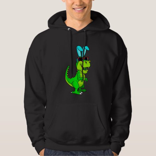 Kids T Rex Easter Bunny Dinosaur Boys Girls Kids Hoodie