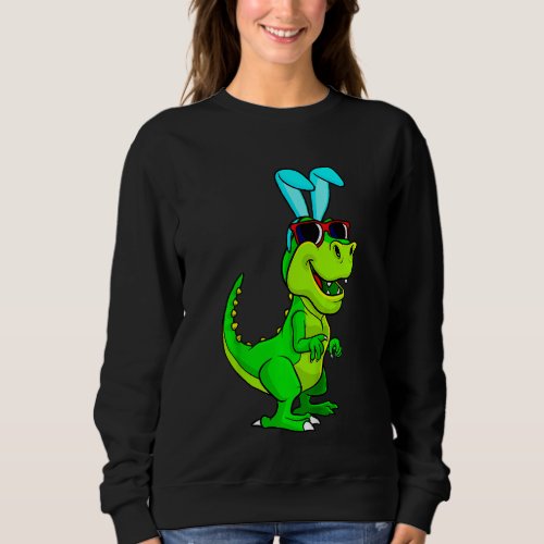 Kids T Rex Easter Bunny Dinosaur Boys Girls Kids Sweatshirt