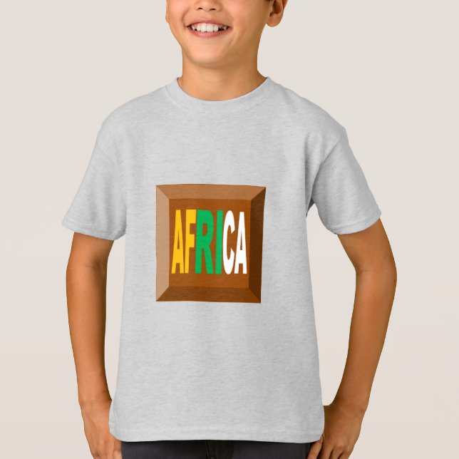 Kids  T-Shirt   ash  DESIGN  CHOCO  AFRICA  (Front)