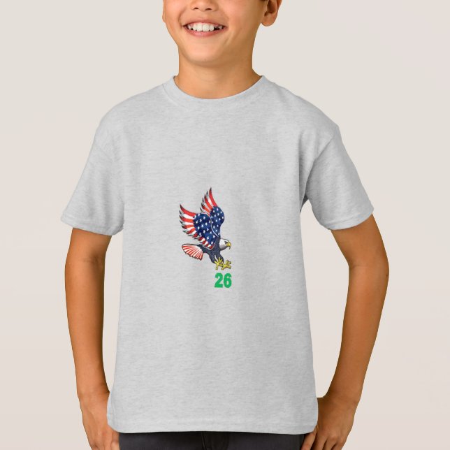 Kids' T-Shirt  ash   TOP  FLIGHT  26 (Front)
