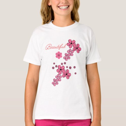 kids t_shirt beautiful flowers