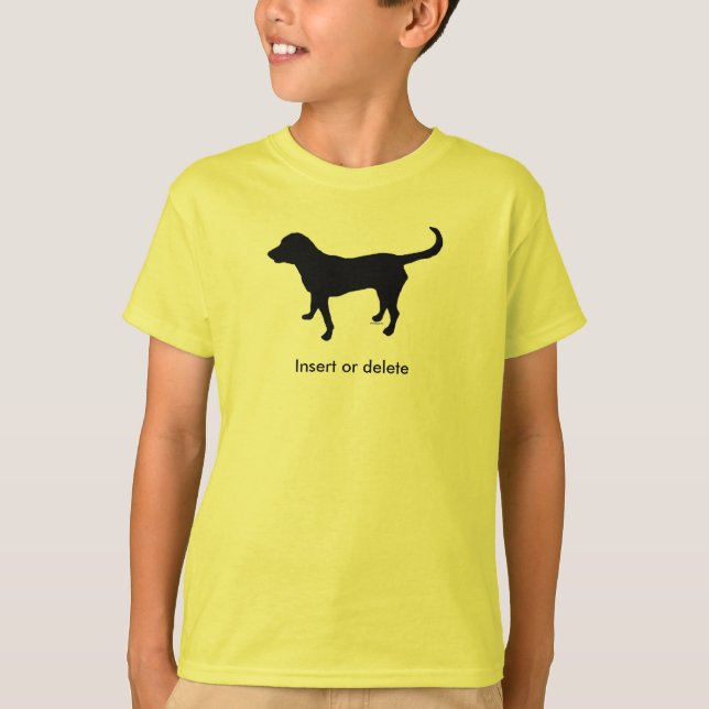Kid's t-shirt black lab silhouette (Front)