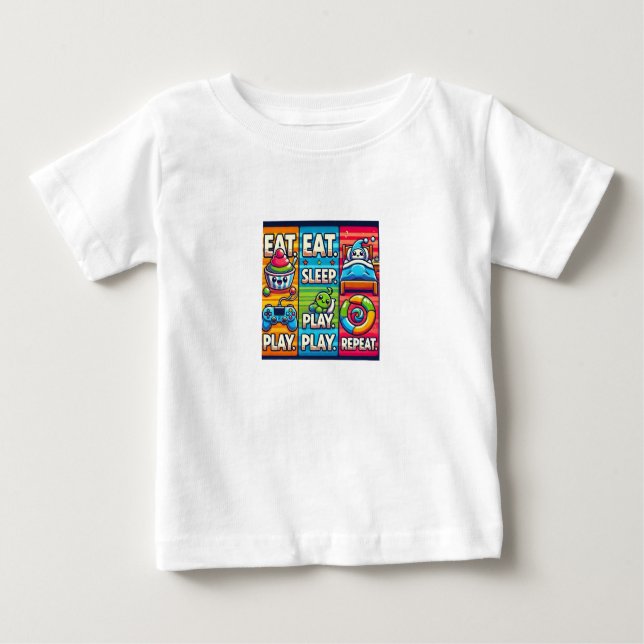Kids T-shirt "Eat. Play. Sleep. Repeat" (Front)