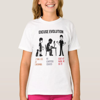 Kids T-shirt."Excuse Evolution” funny -unisex. T-Shirt