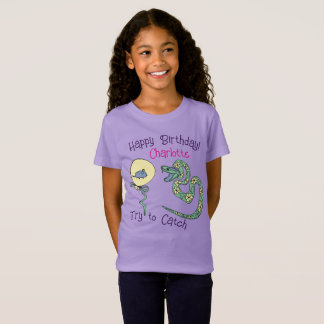 kids t-shirt  Happy Birthday snake print