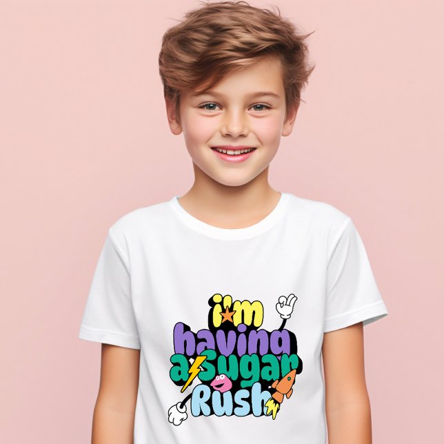 Kids T-Shirt: I'm Having a Sugar Rush T-Shirt (Creator Uploaded)