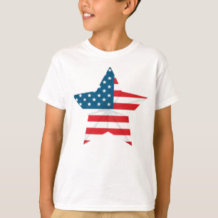 Kids T-Shirt-Patriotic Flag Star T-Shirt