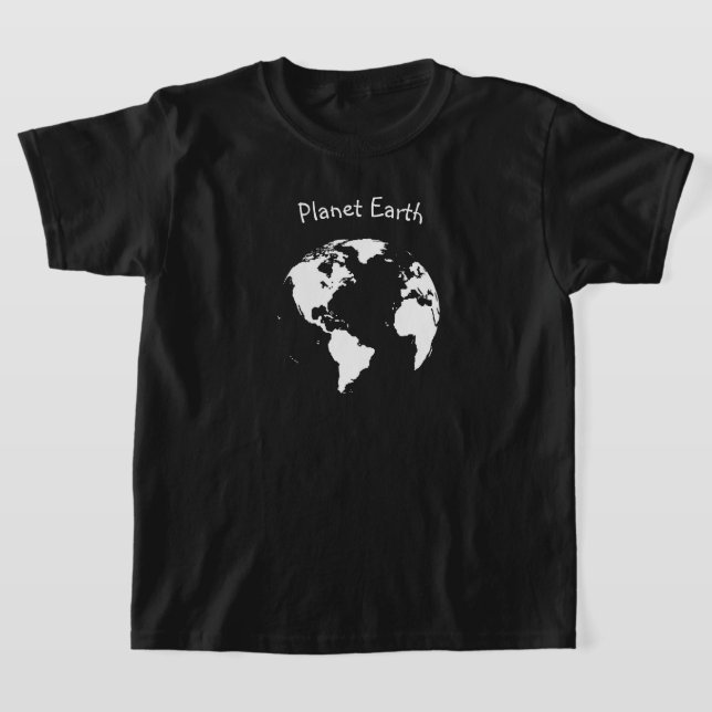 Kids T-Shirt Planet earth. (Laydown)