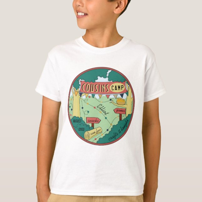 Kid's T-Shirt Summer Camp Personalize (Front)