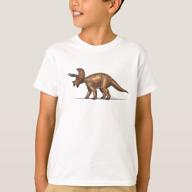 Kids T-shirt Triceratops Dinosaur (Front)
