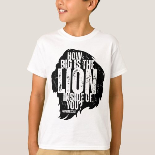 Kids T_shirt with black Lion Graphic 