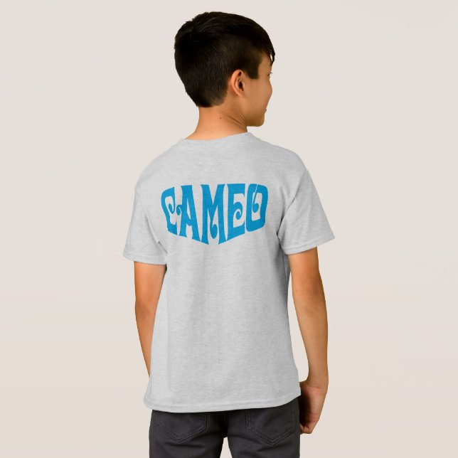 Kids T-shirt with Blue Cameo Logo (Back Full)
