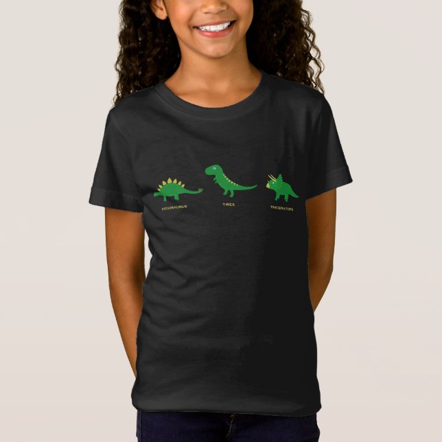 Kids' T-Shirt with dinosaurs (Front)