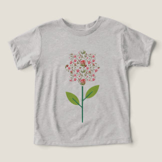 Kids' T-Shirt with Patterned Flower – Whimsical Wa Toddler T-shirt