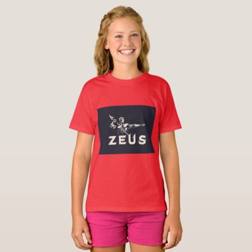 Kids T shirt with unique design of zeus