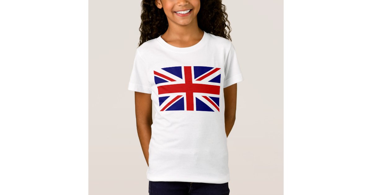 Kid's T Shirts with British Union Jack flag | Zazzle