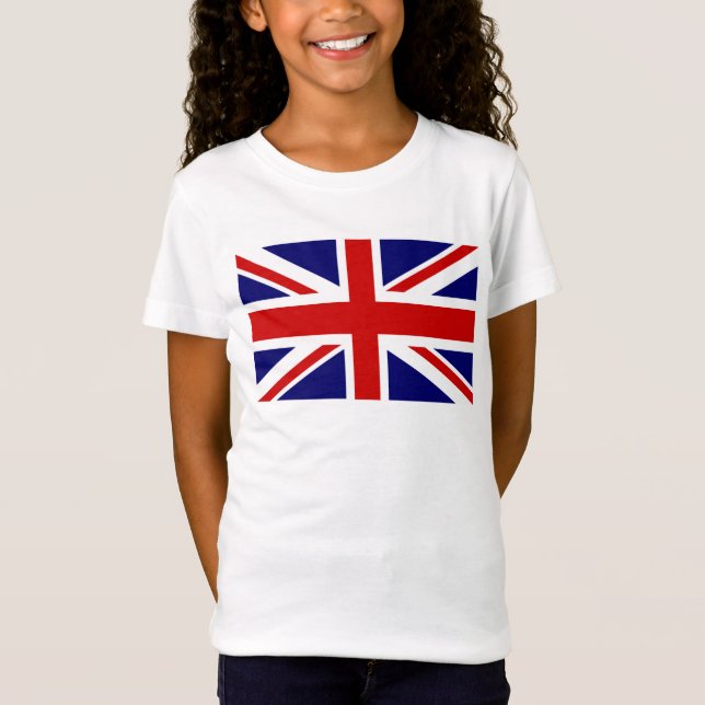 Kid's T Shirts with British Union Jack flag (Front)