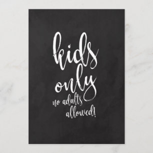 Kids Table Affordable Chalkcoard Wedding Sign Invitation