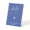 Kids Table - Elegant Calligraphy Blue Wedding 