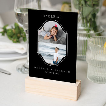 Kids Table Number Fun Wedding Couple's Year Photo by moodthology at Zazzle