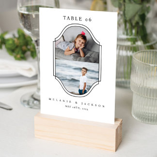 Kids Table Number Fun Wedding Couple's Year Photo