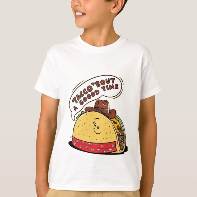 Kids' Taco Cowboy Fun T-Shirt (Front)