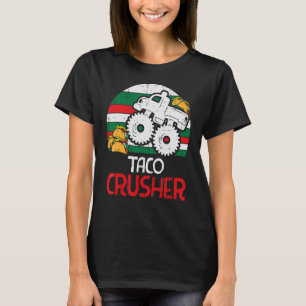Kids Taco Crusher Monster Truck Toddler Boys Cinco T-Shirt