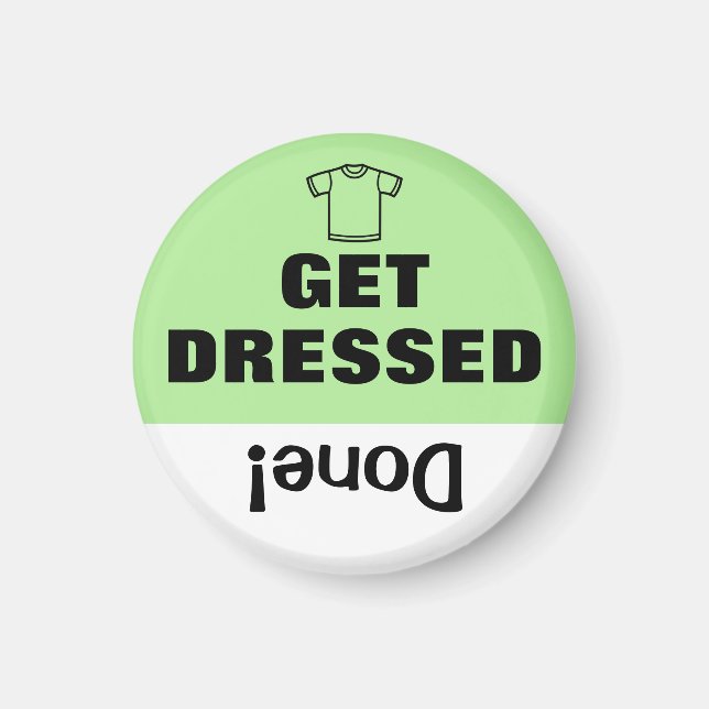 Kid's Task Chore List Reminder Magnet Dressed (Front)