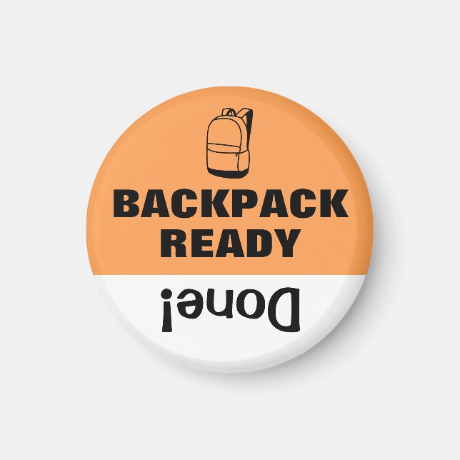 Kid's Task Chore List Reminder Magnet School Bag (Front)