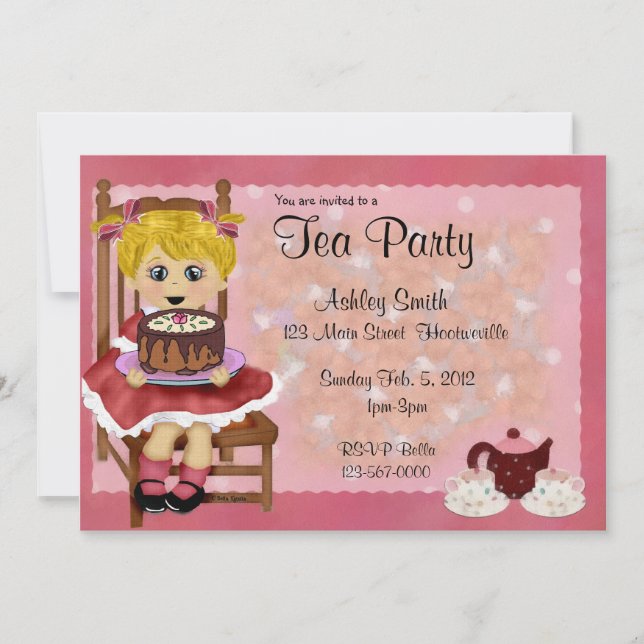 Kids Tea Party Invitation (Front)