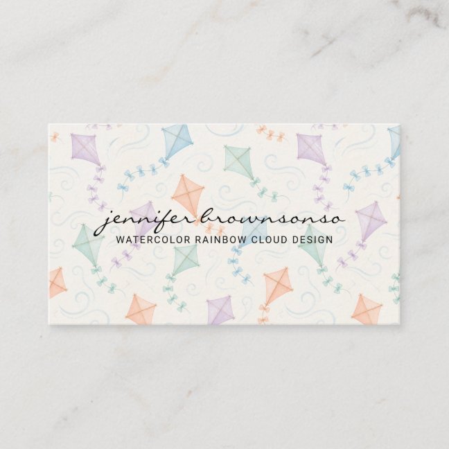 Kids Teacher Baby Sitter Kite Business Card