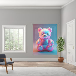 Kid's Teddy Bear Sheer Curtain