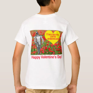 kids tee.  Happy Valentine's Day.  black lab/ tin  T-Shirt
