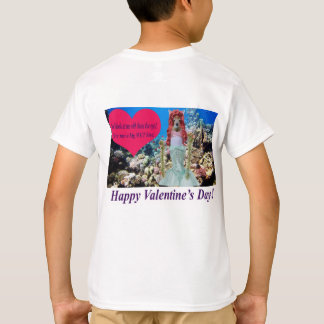 kids tee. Happy Valentine's day. doe/mermaid T-Shirt