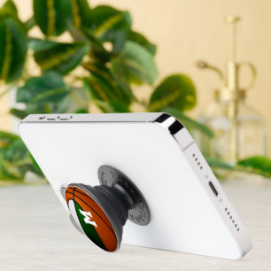 kids teens green white team colors basketball PopSocket