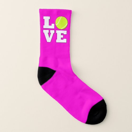 Kids Tennis Love Custom Color Tennis Player Socks