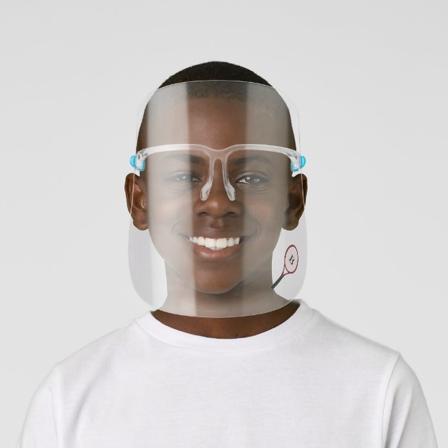 KIDS - Tennis Racket Design Face Shields (Insitu)