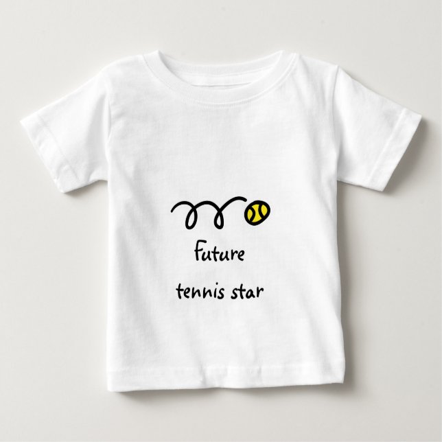 Kids tennis t shirt with cute saying - Future star (Front)