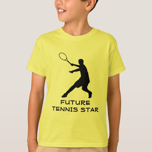 Kids tennis wear | T-shirt with motivational quote (Front)