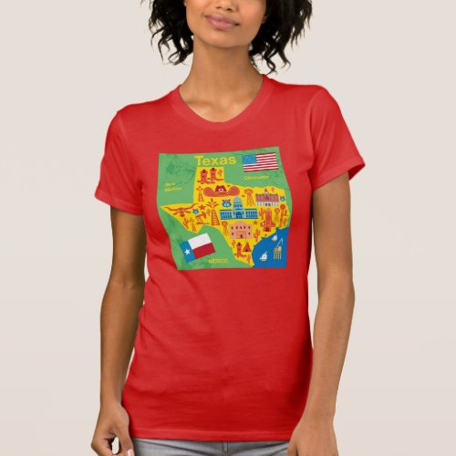 Kids Texas Map T_Shirt