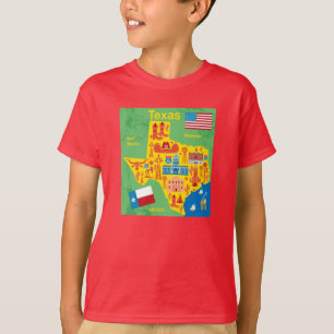 Kids Texas Map T-Shirt