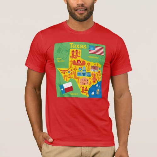 Kids Texas Map T_Shirt