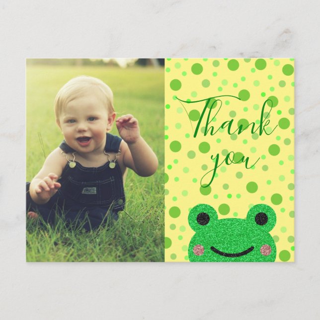 Kids Thank you Friendly Frog Postcard (Front)
