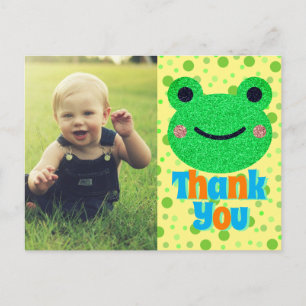 Kids Thank you Frog Kindergarten Postcard